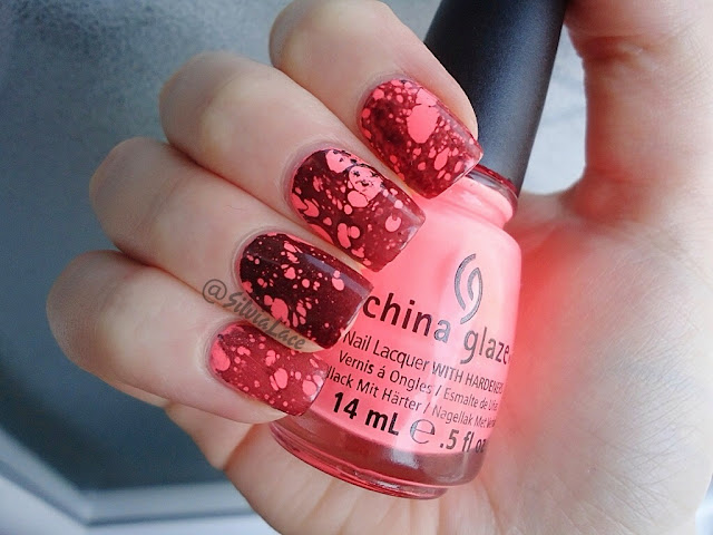 Silvia Lace Nails: Water spotted nails using China Glaze Flip Flop Fantasy and Liquid Leather