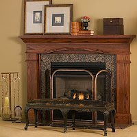 oak fireplace mantel