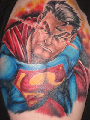 Feast your eyes on these superman tattoos.