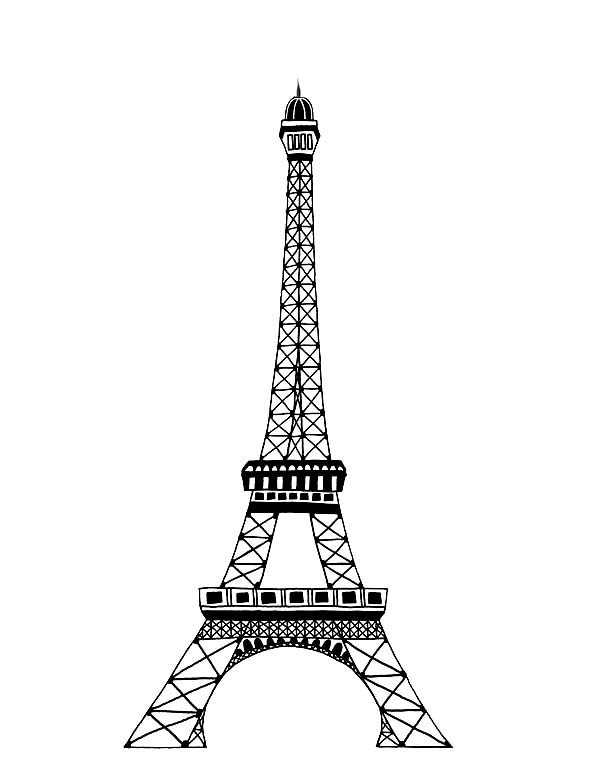 Dessins Et Coloriages 5 Coloriages De La Tour Eiffel En