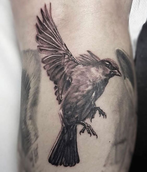 Amazing-Flying-Sparrow-Tattoo