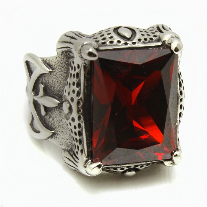 Spiderman ruby gemstone rings