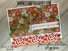 Jennifer shows how to make this Stampin' Up! Ornate Garden Suite card using Stampn' Blends in the video.  Click the photo to go to the blog and see the video. #stampinup #StampTherapist