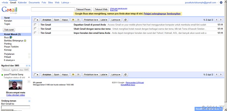 email Gmail anda sudah jadi
