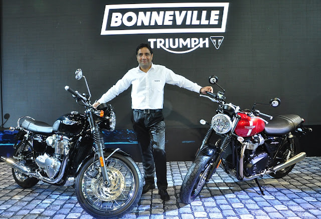 Bonneville Street Twin, T120 & Thruxton R at the Auto Expo 2016