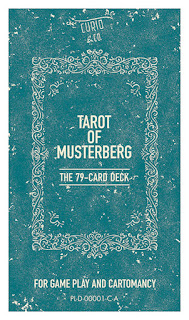 Rough layout for front of Curio & Co. Musterberg Tarot deck - for divination / cartomancy and gameplay - design and illustration by Cesare Asaro - Curio & Co. (Curio and Co. OG - www.curioandco.com)