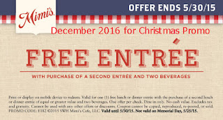 Mimis Cafe coupons december 2016