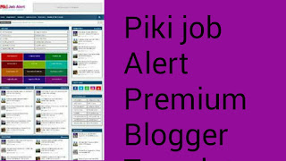 Piki job Alert Premium Blogger Template download
