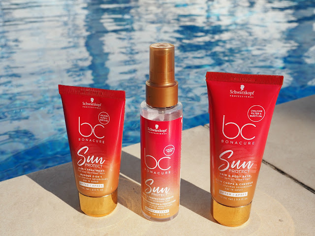 BC Bonacure Sun protect da Schwarzkopf Professional junto à piscina