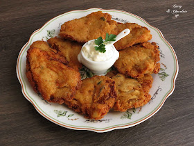 Setas ostra empanadas con falso alioli  -  Breaded oyster mushrooms