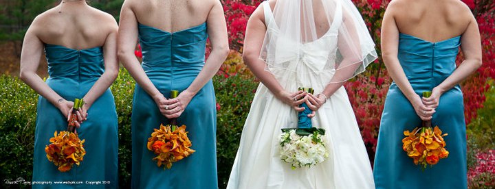 Teal orange and brown Fall Wedding Dunegrass Oct 2011