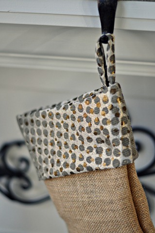 Decor and the Dog Burlap Stocking Tutorial