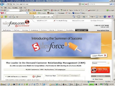 Internet Explorer 7 Salesforce.com