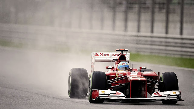 Alonso in Ferrari F1 car HD Wallpaper