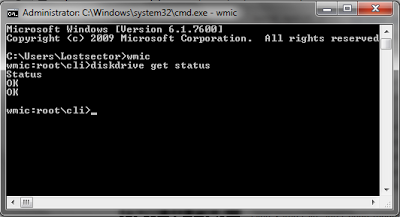 Kondisi Kesehatan Hardisk Menggunakan CMD di Windows 7