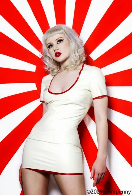 Miss Mosh deviantart beautiful woman alternative fetish model pin-up latex blonde