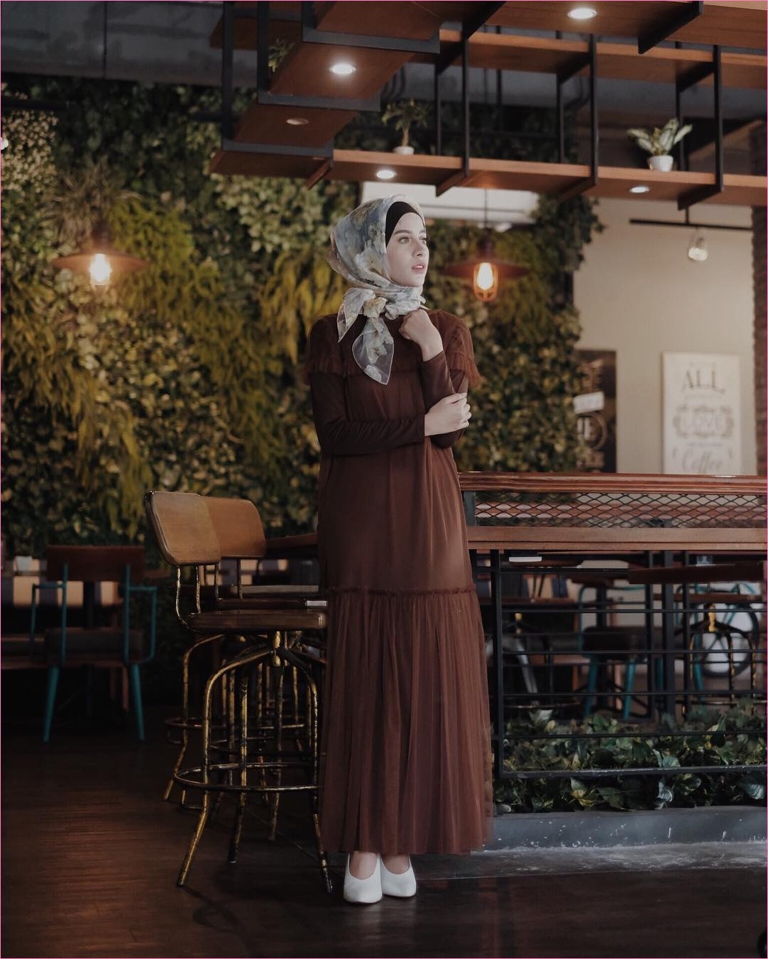 Outfit Baju Gamis Berhijab Ala Selebgram 2018