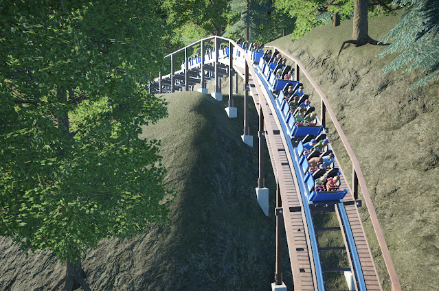 Planet Coaster Boulder Dash Recreation First Drop Lake Compounce