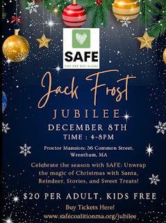 Jack Frost Jubilee - family fun today beginning at 4 PM (SAFE Coalition fund raiser)