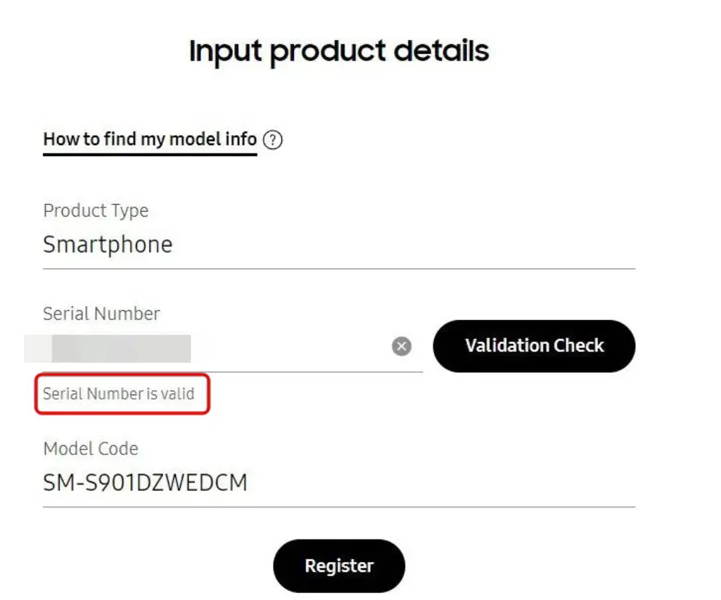 The check will show that the Serial Number is valid if it is a genuine Samsung phone. The serial number will show that the Serial Number is Invalid if it is a fake Samsung phone.