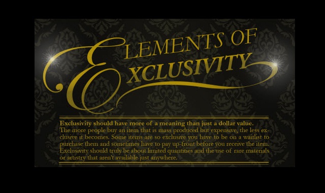 Image: Elements of Exclusivity #infographic