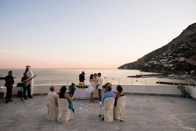 Wedding ceremony overlooking Amalfi