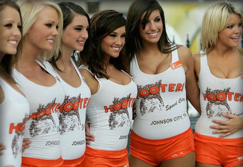 Famous Hooters Girls attractive females with friendly attitudes and table