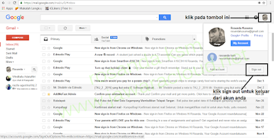 cara sign out keluar dari akun gmail