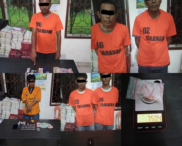 Dalam Kurun Waktu 1x24 Jam Polres Simalungun Mengamankan 6 Tersangka Kasus Narkoba dengan 17,69 Gram Sabu