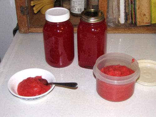 crabapple juice and sauce