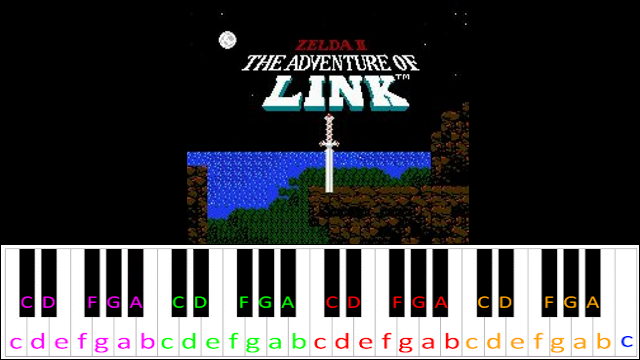 Palace Theme (Zelda II The Adventure of Link) Piano / Keyboard Easy Letter Notes for Beginners