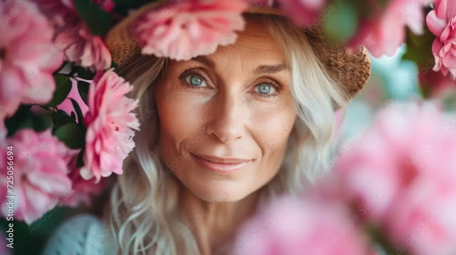 A joyful older woman smiling, representing positivity and empowerment during menopause