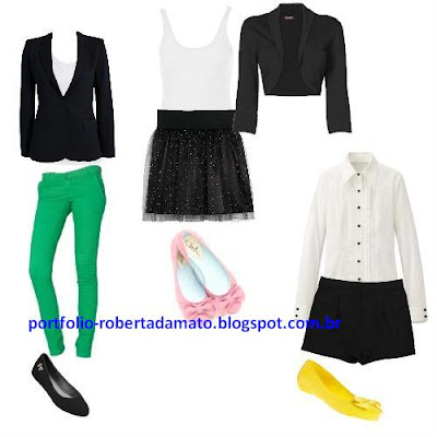 Look do Dia - Blazer, Sapatilhas, Saia de Tule e Camisas