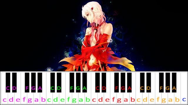 Krone (Guilty Crown) Piano / Keyboard Easy Letter Notes for Beginners