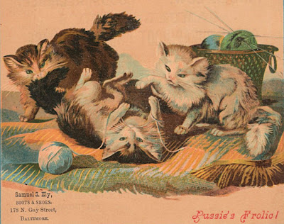 Free Victorian Clip Art - Cats