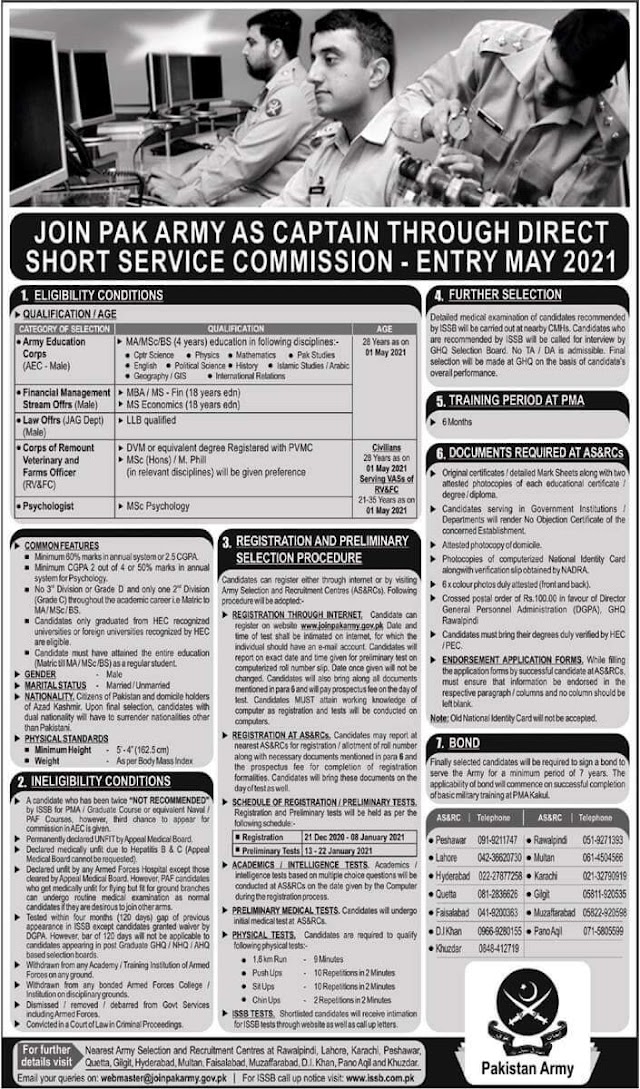 Join pak Army  as Captain through direct short service commission - Entry 2021| Pak Army Clerk Jobs 2020-pak army captain jobs 2020- pakistan army jobs 2020- join pak army online registration 2020- how to join pak army as captain after fsc