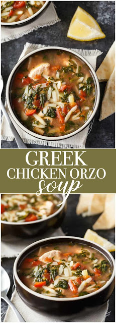 Greek Chicken Orzo Soup