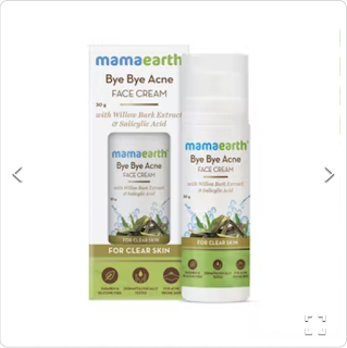 Mamaearth Bye Bye Acne Face Cream with Willow Bark Extract