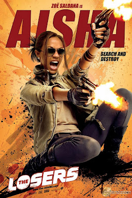 The Losers One Sheet Character Movie Posters - Zoe Saldana is Aisha