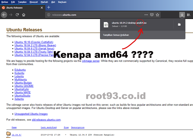 Kenapa File ISO Ubuntu Diberi Label amd64 ?
