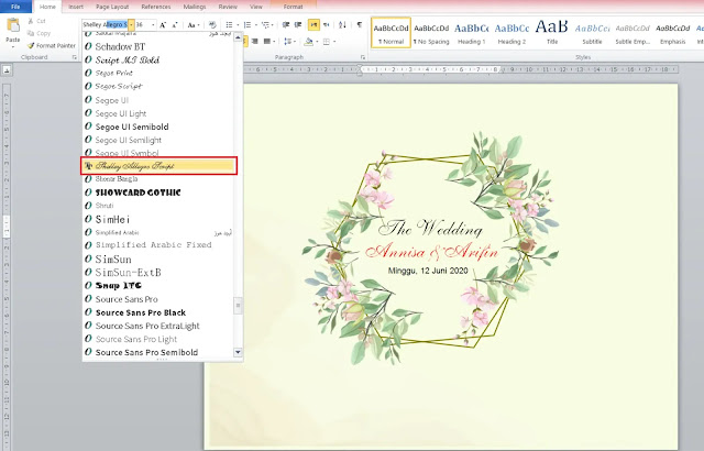 Cara membuat desain undangan dengan microsoft word