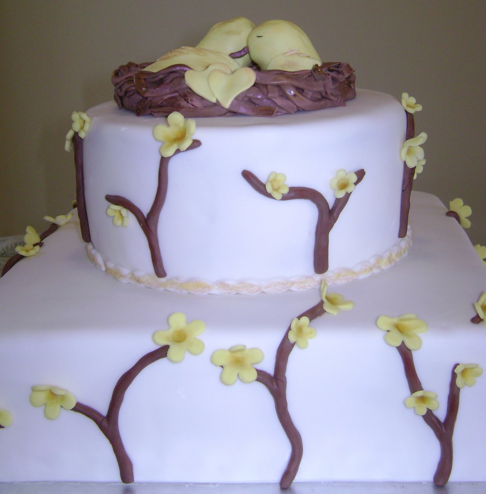 Love Birds wedding cake