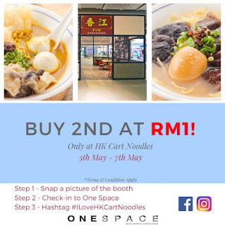 HK Cart Noodles Promotion Buy 2nd at RM1 @ One City USJ25 (3 May - 7 May 2018)