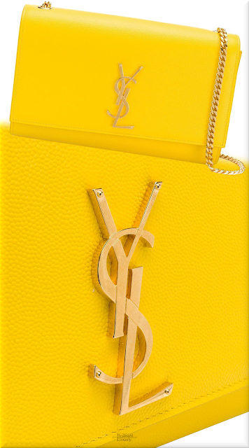 ♦Saint Laurent small yellow Kate crossbody bag #saintlaurent #bags #pantone #yellow #brilliantluxury