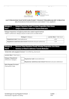 Malaysia Medication Adherence Assessment Tool (MyMAAT)