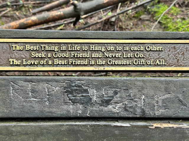 Lovely bench plaque