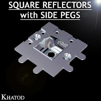 SQUARE REFLECTORS with SIDE PEGS