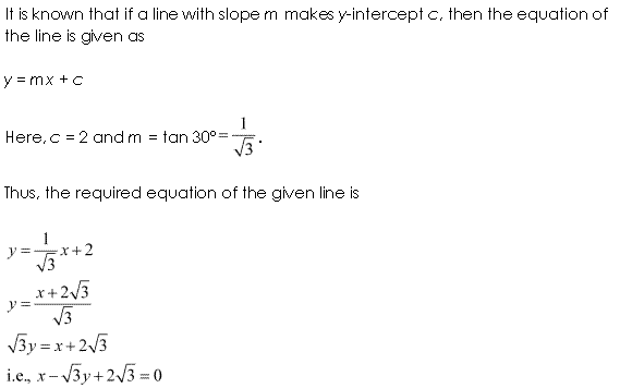 Solutions Class 11 Maths Chapter-10 (Straight Lines)