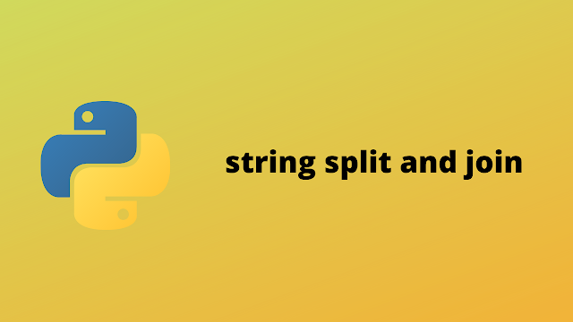 HackerRank String split and join solution in python