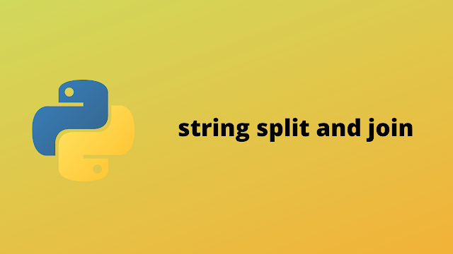HackerRank String split and join problem solution in python